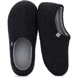 Luxury Closed Back Indoor Slippers for Women - Memory Foam Comfort in Black